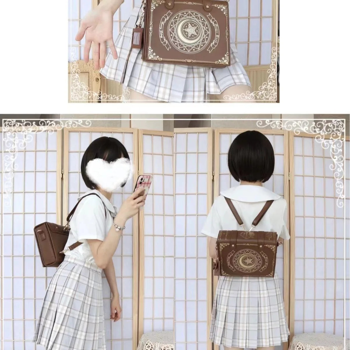 Gothic Square Black Shoulder Bag Luxury Designer Handbags Messenger Tote Bags Women