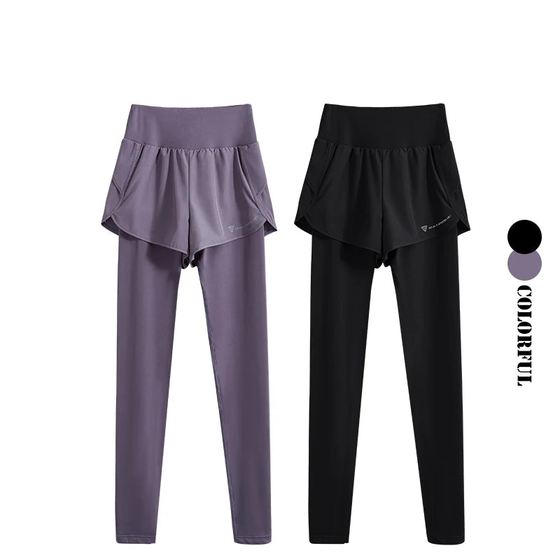 2PCS Sports Set Women Seamless Yoga Suit Fitness Shirt High Waist Leggings Set Outfit Yogawear
