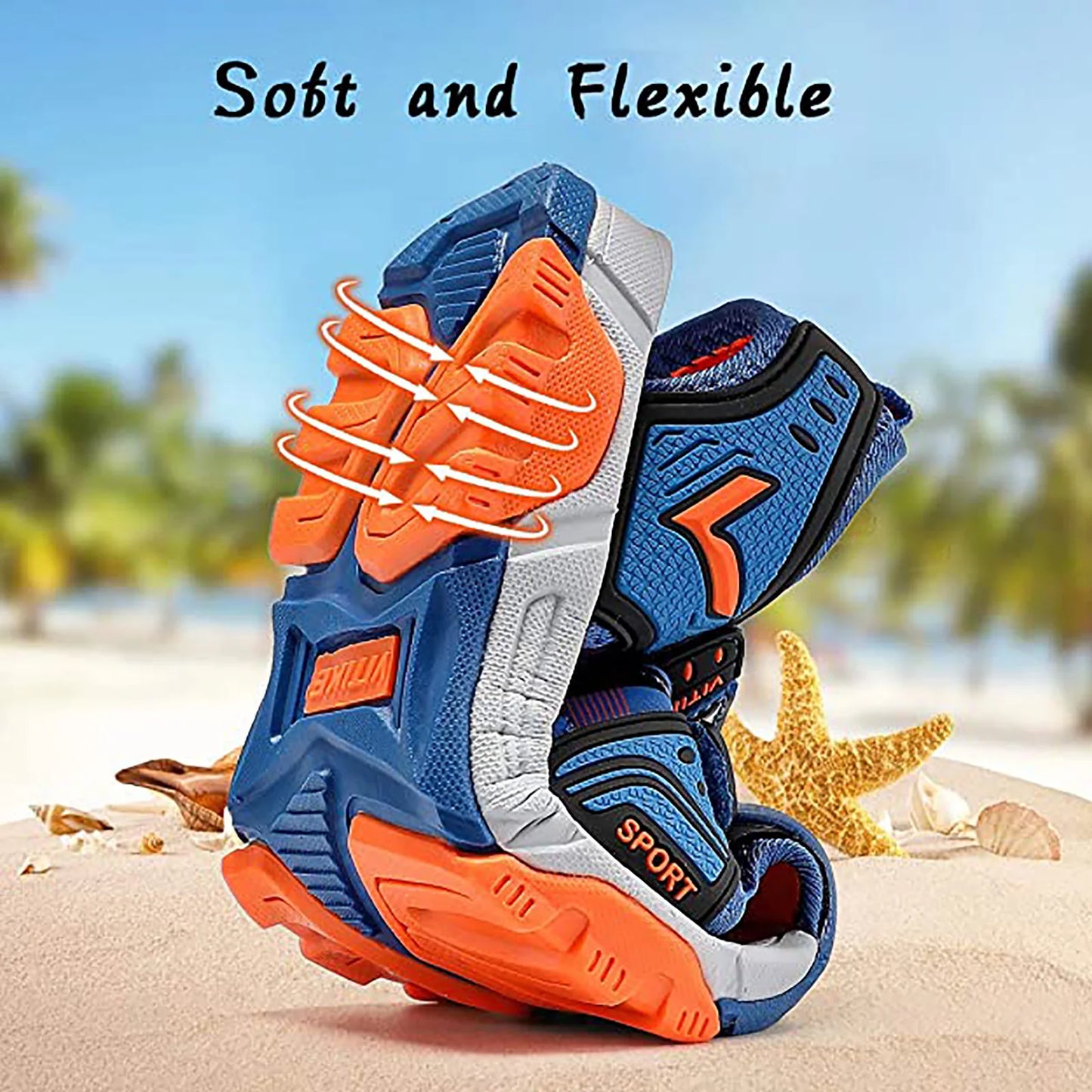 Kids Sports Sandal Outdoor Hiking Athletic Closed-Toe Beach Girls Summer Pool Shoes