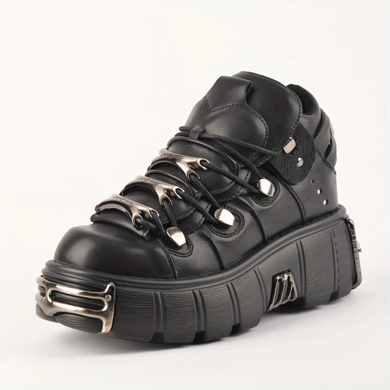 Thick Bottom Platform Rock Metal Decoration Casual Trainers Punk Style Gothic Sport Shoes