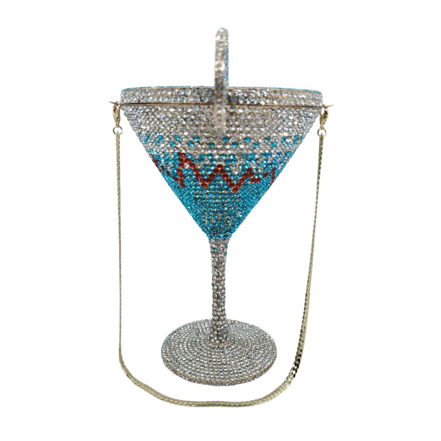 Jewels Martini purse Diamond Evening Purses Crystals Bridal Handbag Dinner Purses Rhinestone Party Clutch Bags