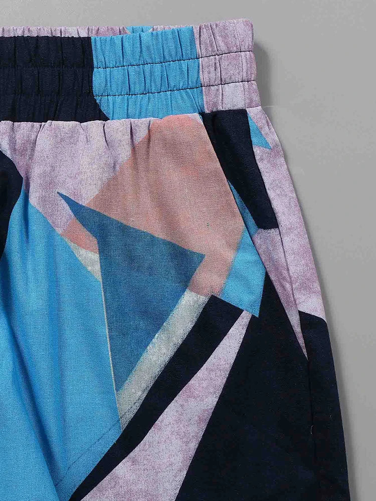 plus Size 2025 Women's Short Sleeve Pleated Suit Irregular Patterned Shirt Wide Leg Pants 2 Piece Fashion Sweatshirt Set