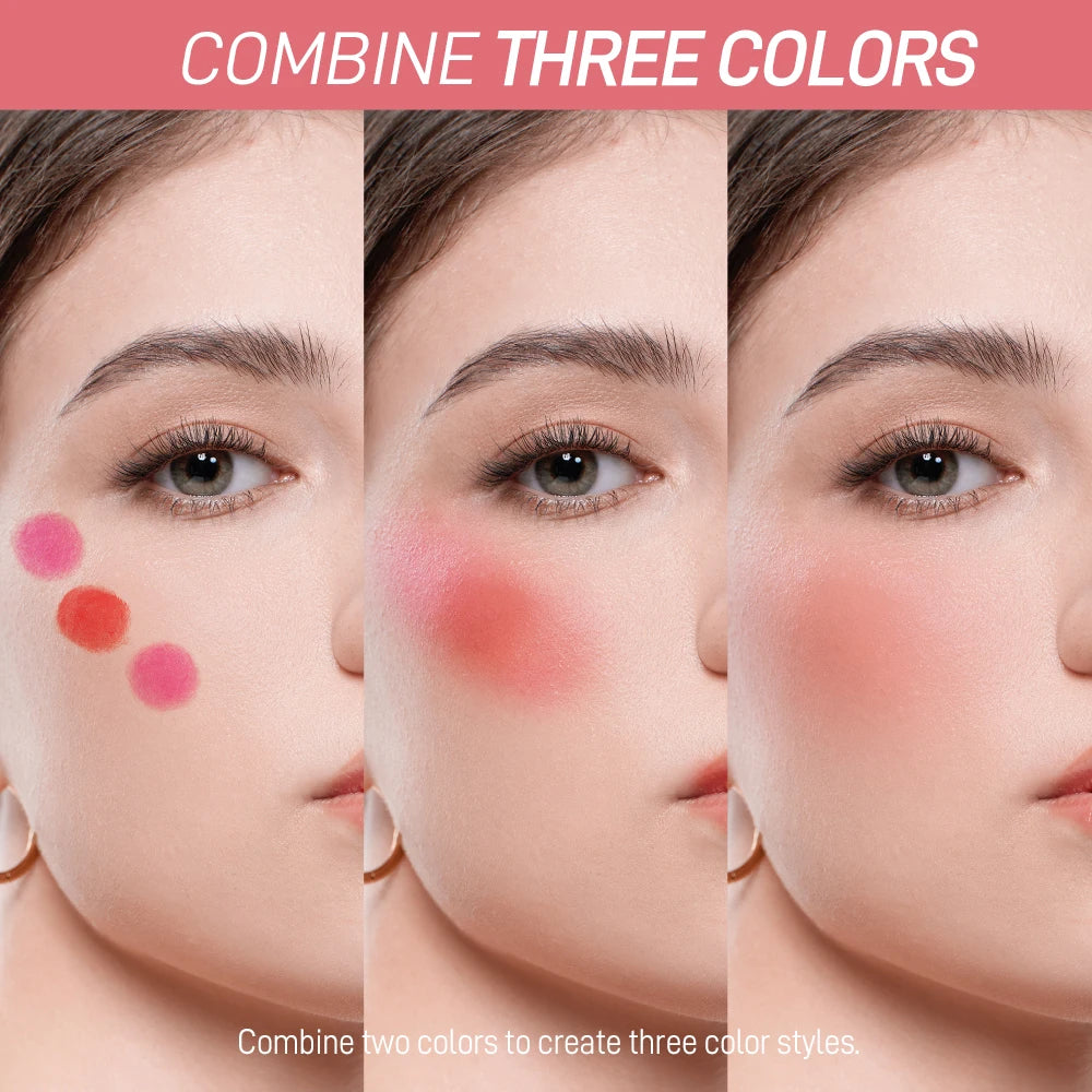 Blush Stick Lipstick 3-in-1 Eyes Cheek Lip Tint Smooth Cream Multi-use Stick Blush Lipstick Makeup