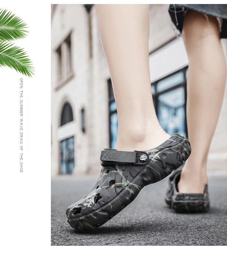Men Slippers High Quality Anti-Slip Garden Shoes Lightweight Fashion Casual Sandals