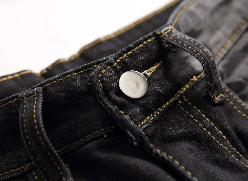 Men's Jeans Trend Denim Shorts Stretch Slim Hip Hop Classic