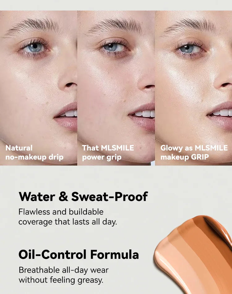 Concealer Matte Foundation BB Cream Oil Control Pre-Makeup Primer Natural Waterproof and Long-lasting 06 04