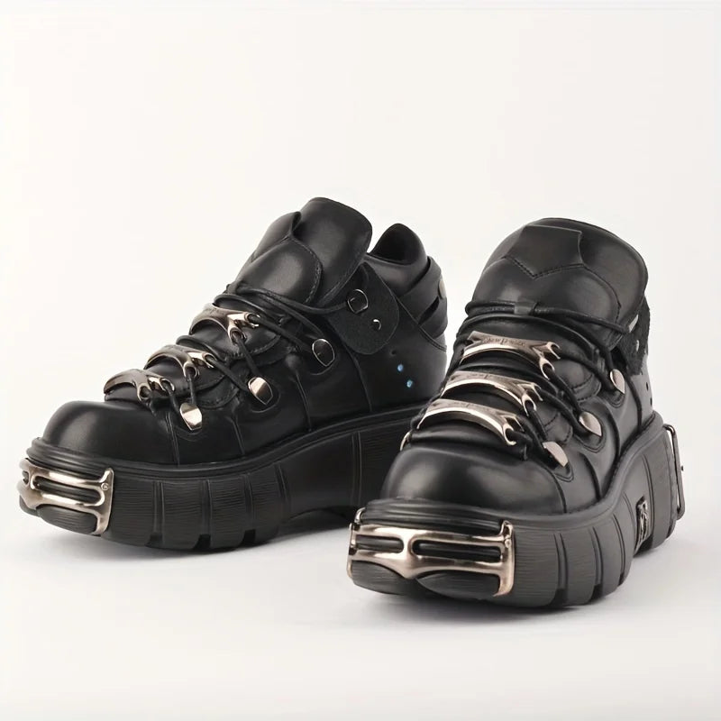 Thick Bottom Platform Rock Metal Decoration Casual Trainers Punk Style Gothic Sport Shoes