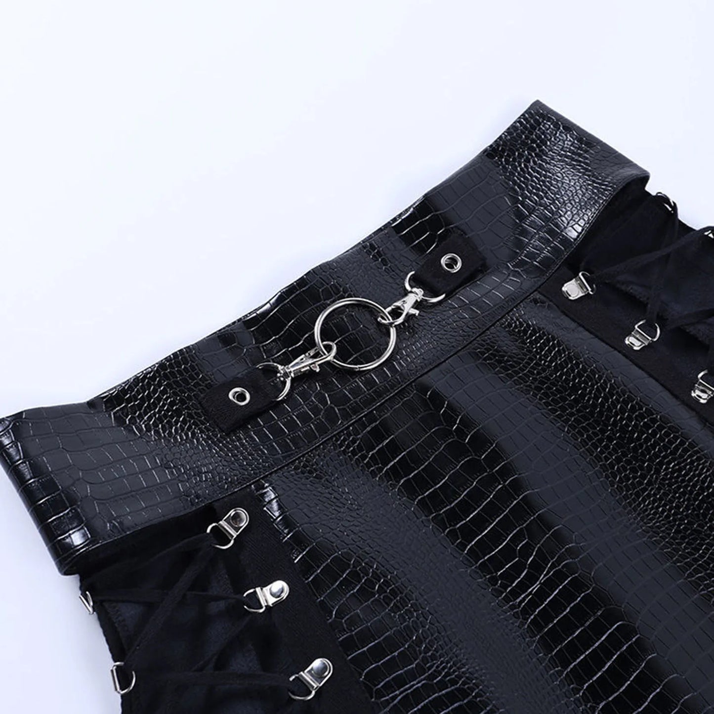 Women' Skirt Faux Lace up Slim Leather Bodycon Darkness Style Night Club Hip Skirt