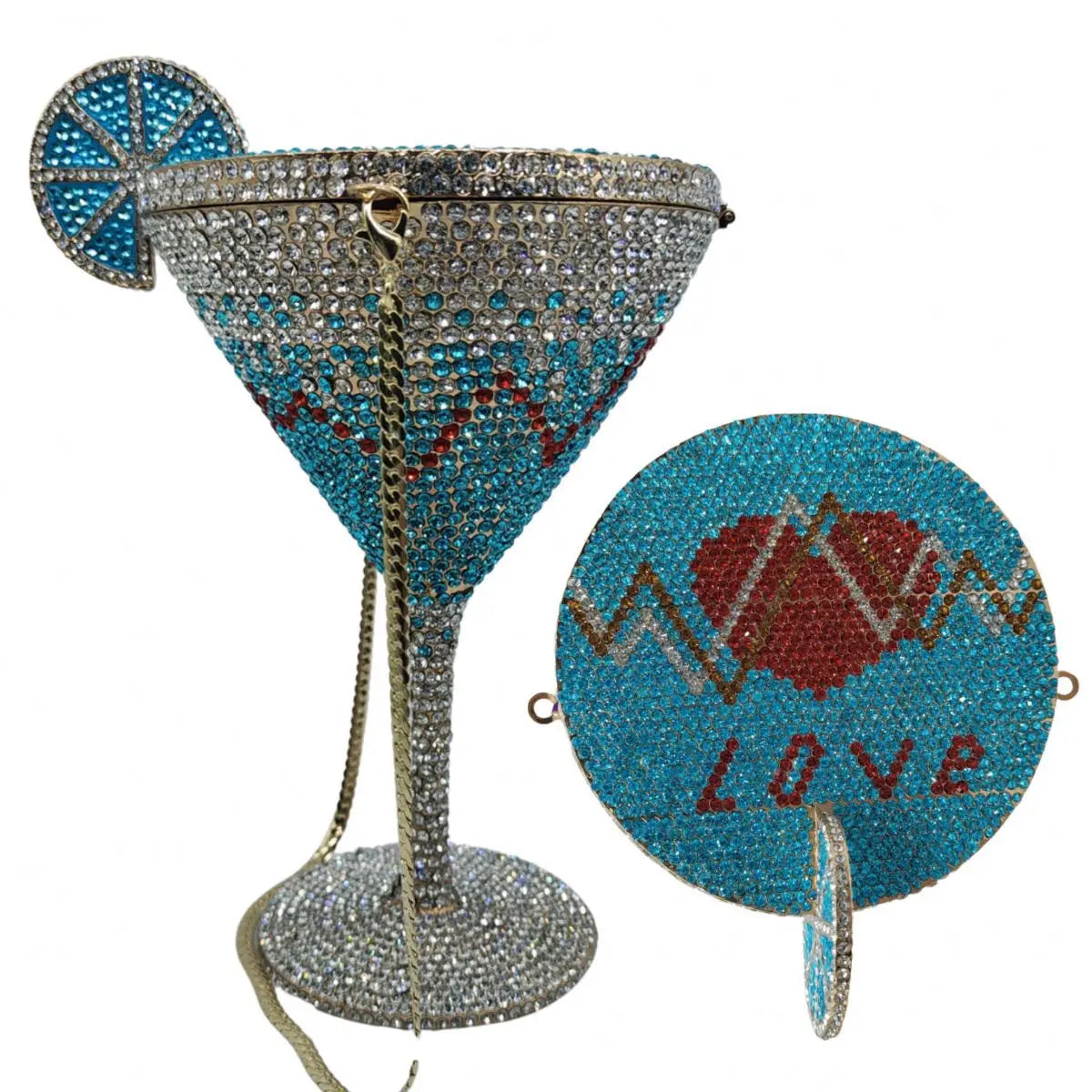Jewels Martini purse Diamond Evening Purses Crystals Bridal Handbag Dinner Purses Rhinestone Party Clutch Bags 17