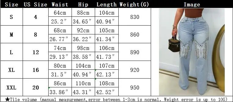 Embroidery Denim Trousers Casual High Waist Straight Leg Jeans Women