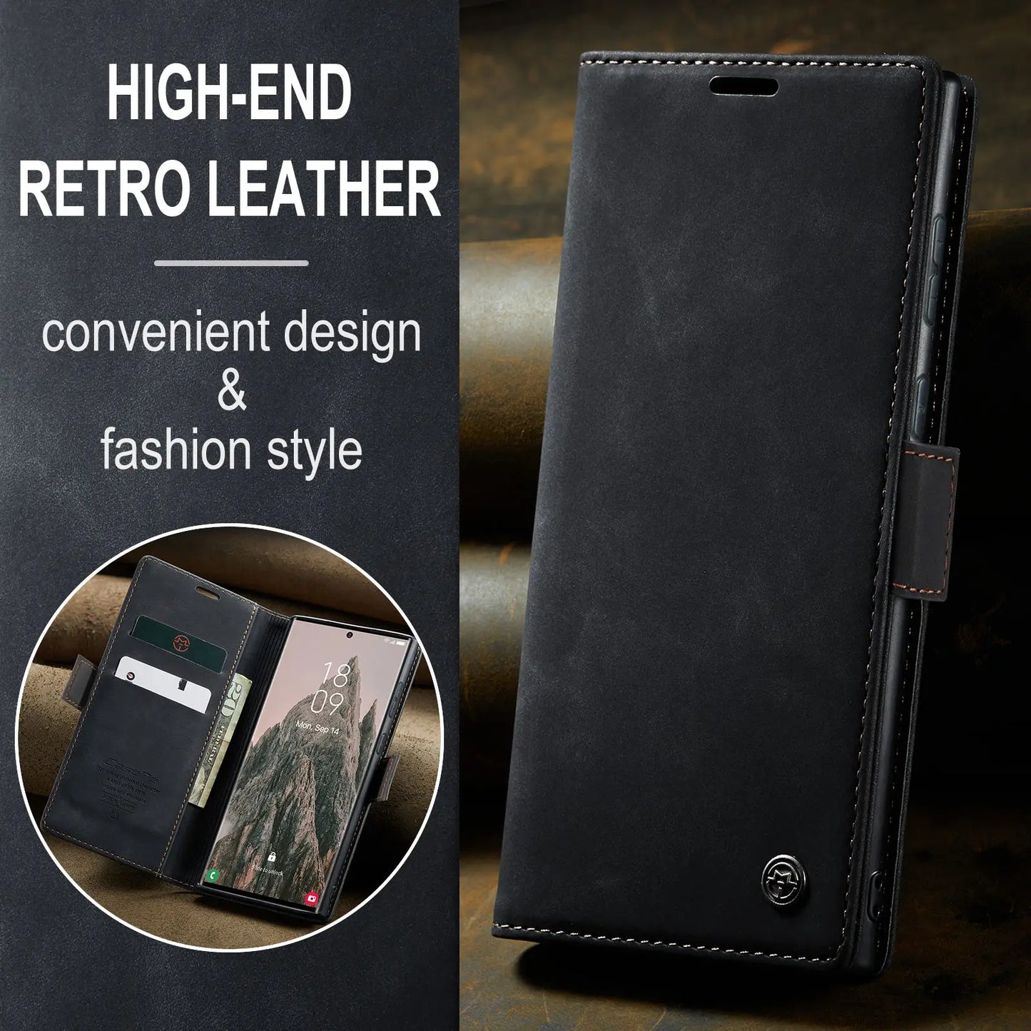 Flip Wallet Case for Samsung Galaxy S24 Ultra S24 Plus S24, Leather Magnetic Folio Cover with Card Holder Shockproof For Galaxy S24 Plus / Blue / United States For Galaxy S24 Plus / Black / United States