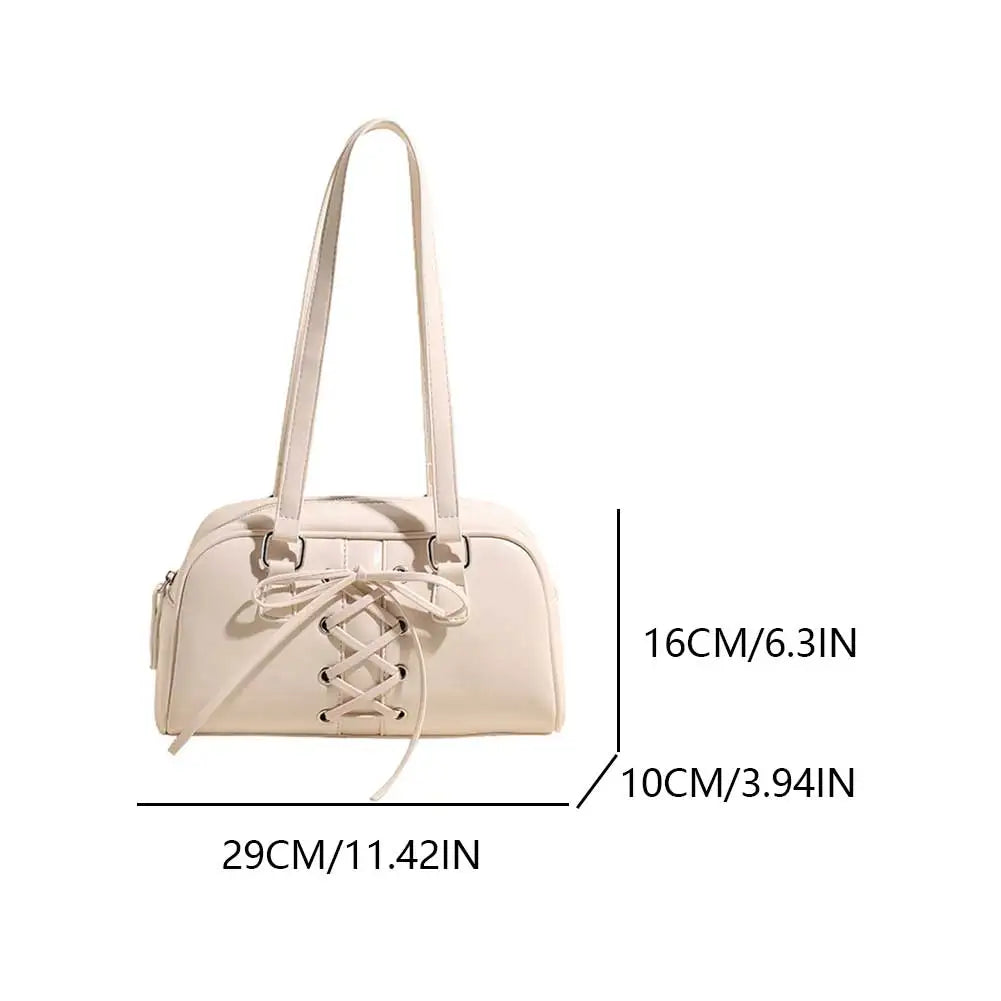 Shoulder Bag for Women Solid Color Boston Tote Bag PU Leather Bowling Handbag Hobo Bag for Work Travel