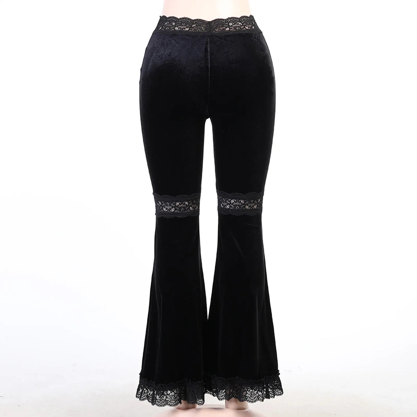 Cargo Pants Women High Waisted Fashion Long Pants Women Pants Gothic Lace Pants Paneled Wide-Leg Pants брюки женские