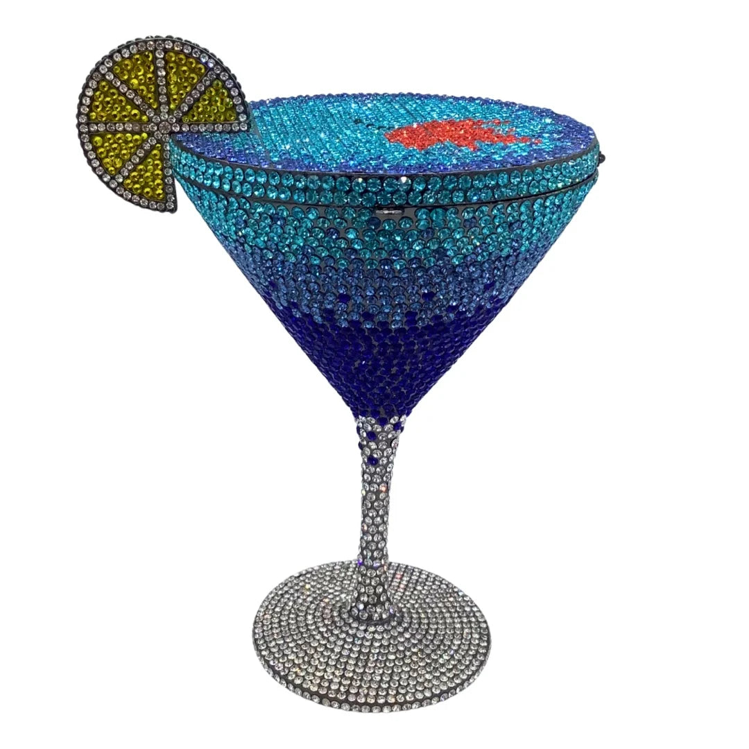 Jewels Martini purse Diamond Evening Purses Crystals Bridal Handbag Dinner Purses Rhinestone Party Clutch Bags