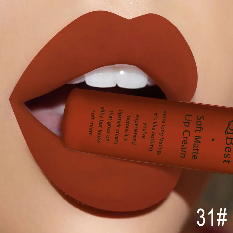 Hot Velvet Matte Nude Lip Gloss Sexy Long Lasting Non-stick Cup Nude Red Liquid Lipstick Waterproof 1 3