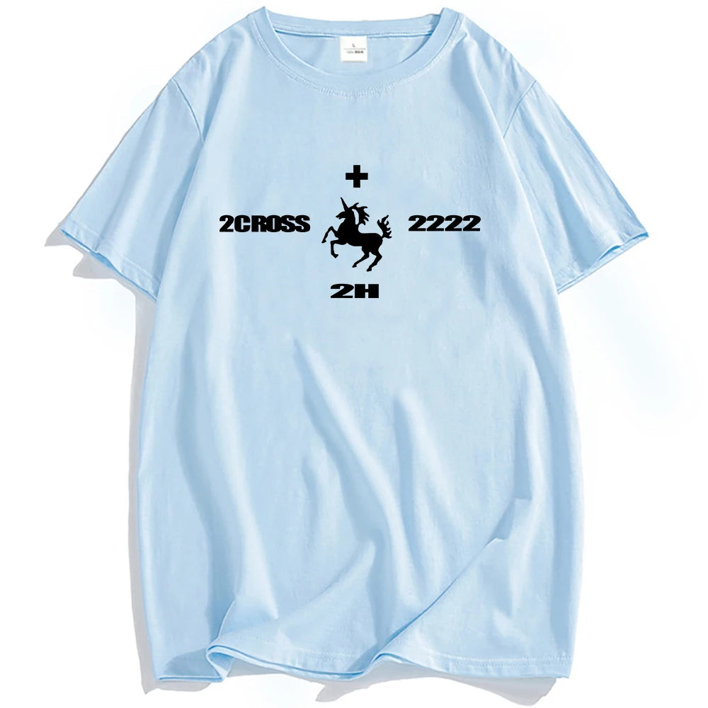 2hollis Rapper Grunge Unisex Streetwear Summer Short Sleeve T-shirt Loose Hip Hop Male T Shirt O-neck Fashion Men Women Tshirts