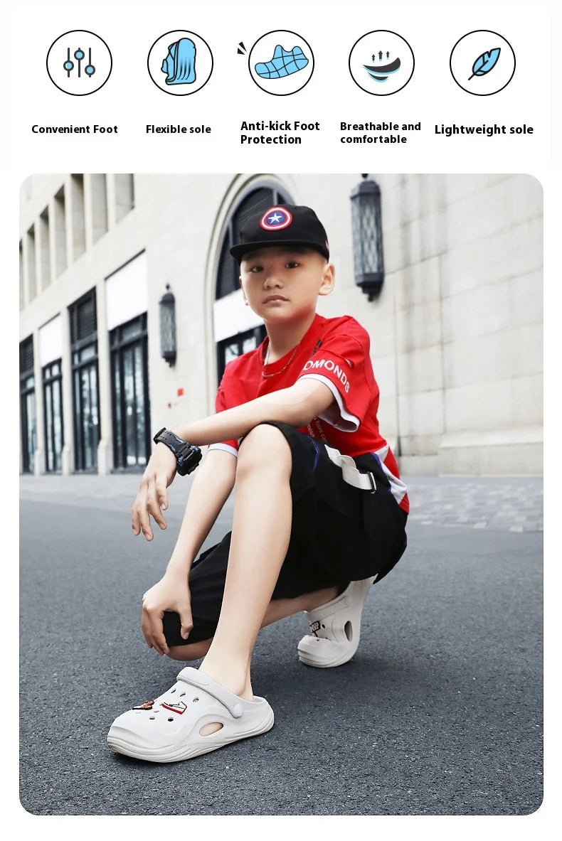 Boys summer garden shoes non-slip indoor soft soled beach sandals