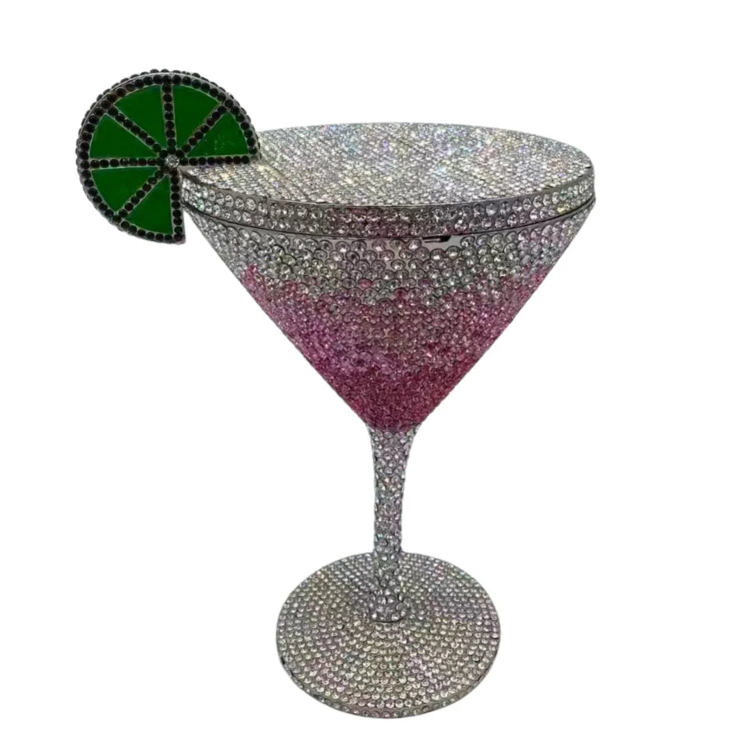Jewels Martini purse Diamond Evening Purses Crystals Bridal Handbag Dinner Purses Rhinestone Party Clutch Bags 16