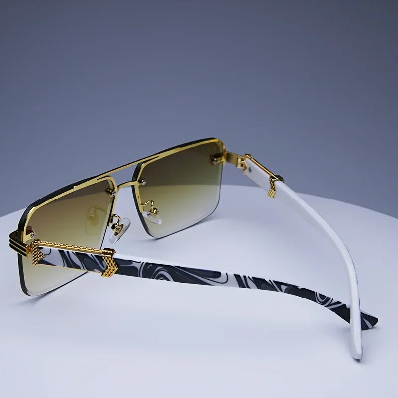 Populare Frameless Sun Glasses Male Female Classic Small Square Summer Traveling Shades