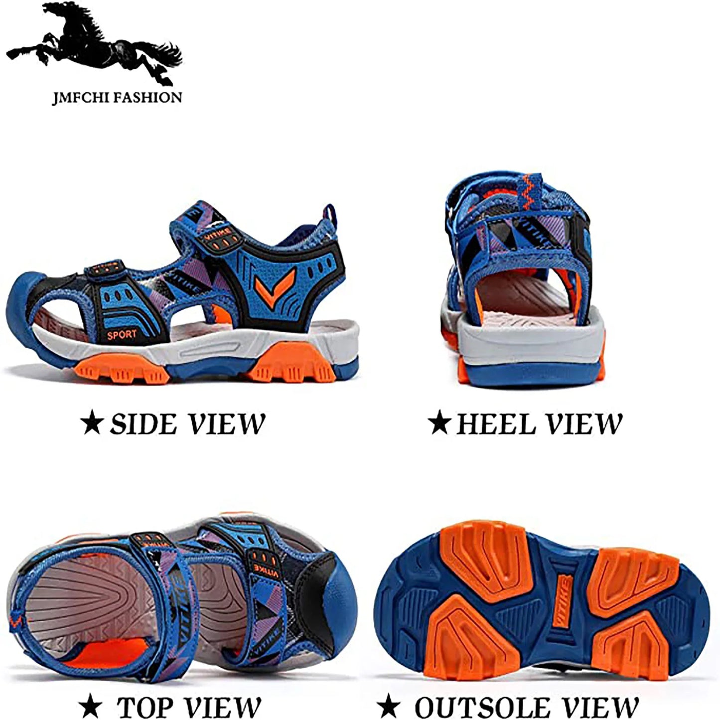 Kids Sports Sandal Outdoor Hiking Athletic Closed-Toe Beach Girls Summer Pool Shoes