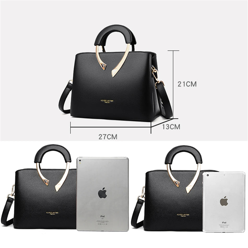 GENUINE VANDERWAH High Quality Leather Casual Tote Luxury Bags Designer Shoulder Crossbody Burgundy Gray Taro purple Burgundy-Gray-Taro purple-Blue-Black-