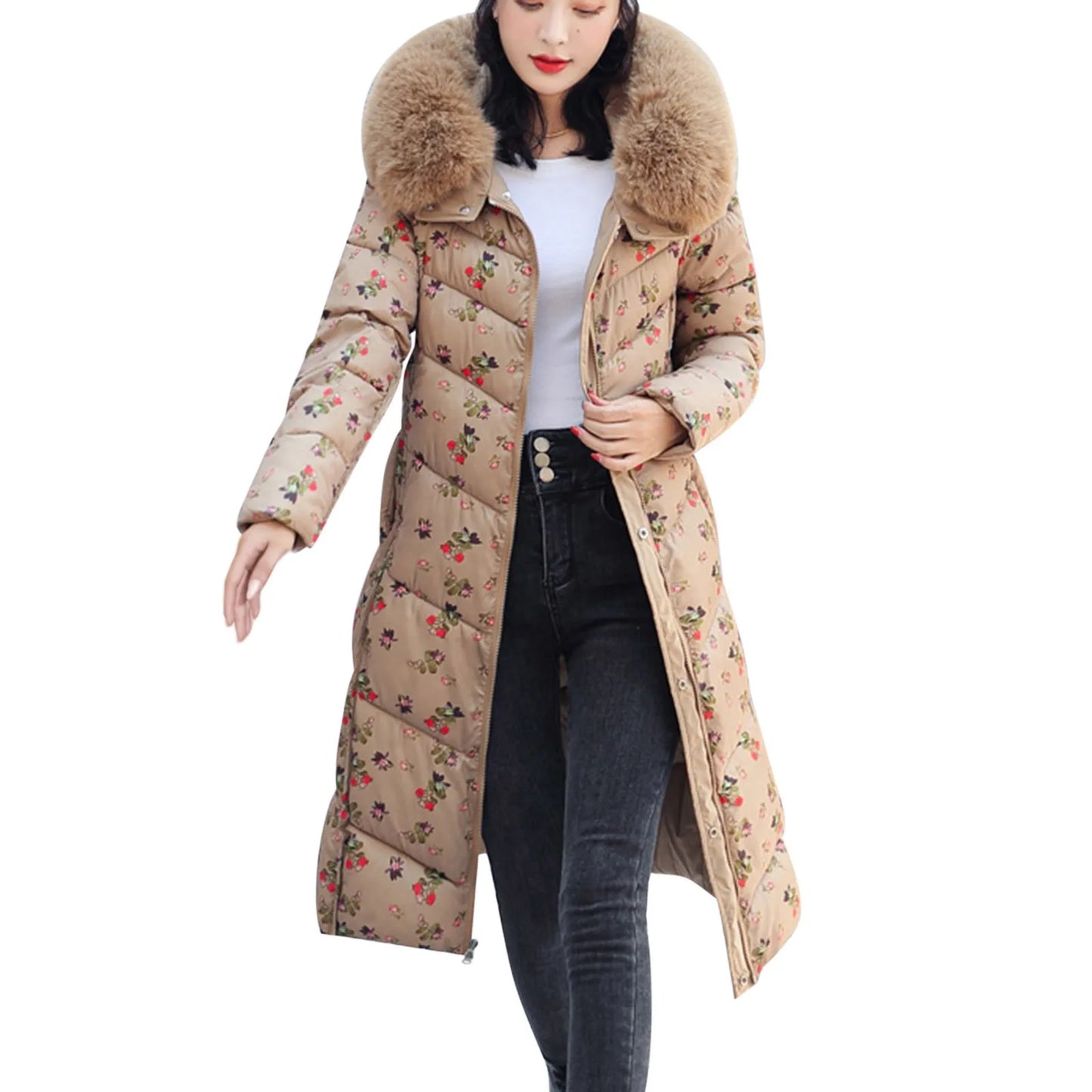 Women'S Winter Jackets Parkas 2024 Women Casual Solid Coat Jacket Hooded Pocket Reversible Wear Zipper Pocket Jaqueta Feminina