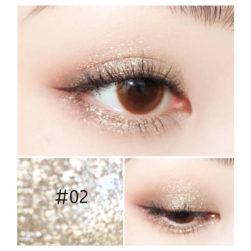 1Pcs Professional Shiny Liquid Eye shadow Eyeliner Pigment Silver Rose Gold Color Glitter 05 Gray Gold 02 Gold