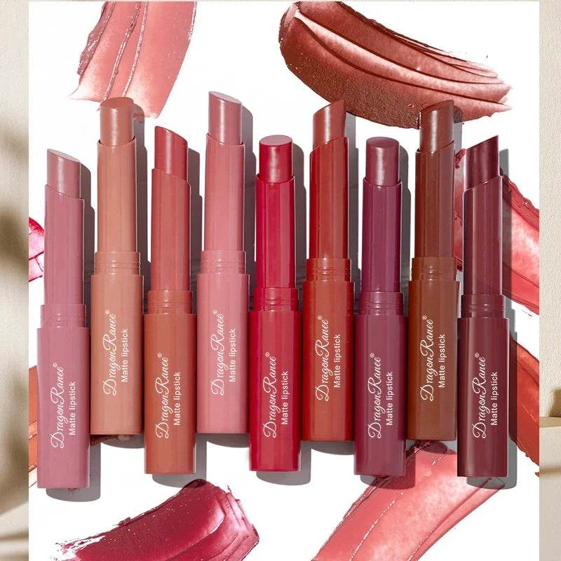1/3pcs Nude Lipstick Crayon Long Lasting Matte Lipstick Pencil 24 Hours Waterproof Set Lip Moisturizer Colouring Lip Tint Stick - Fashionqueene.com