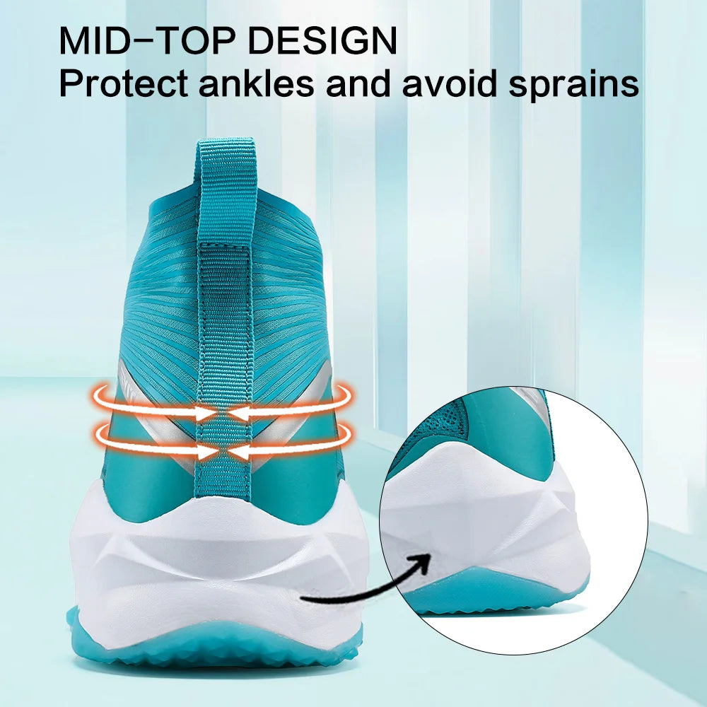 Kids Basketball Sneakers Durable Non-Slip Running Shoes