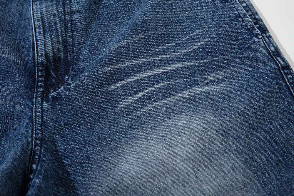Vintage Streetwear Washed Blue Jeans Pants Mens and Womens Straight Baggy Casual Denim Trousers Oversized Loose Cargos