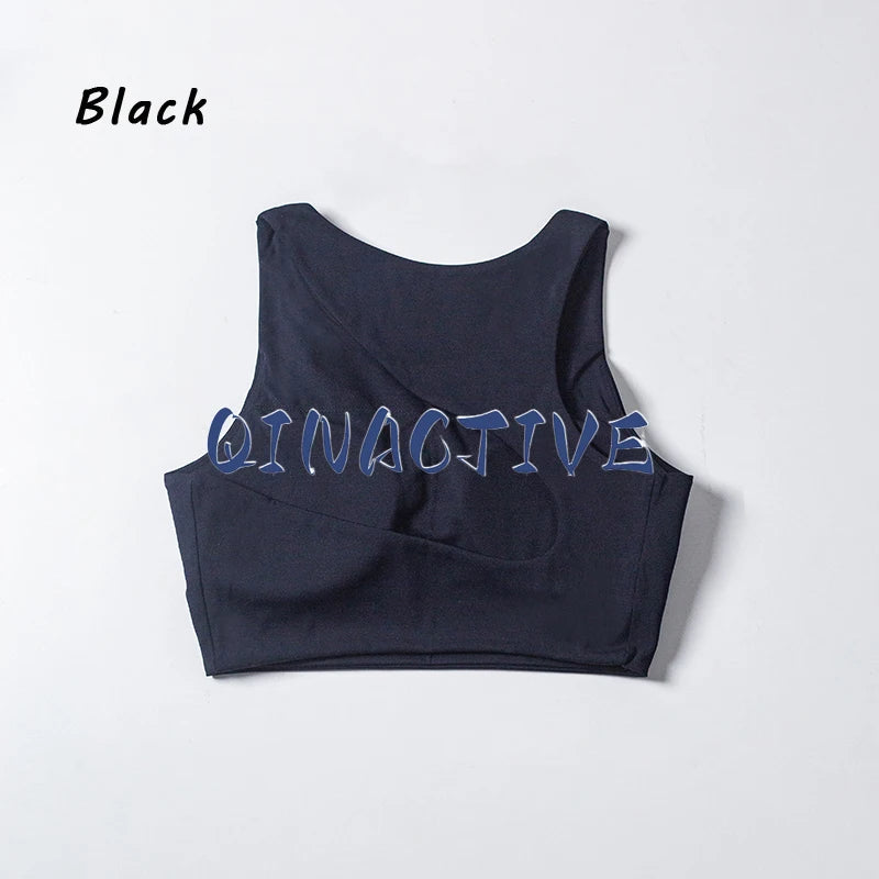 Backless Women Crop Top Fitness Solid Sports Bra Gym Shockproof