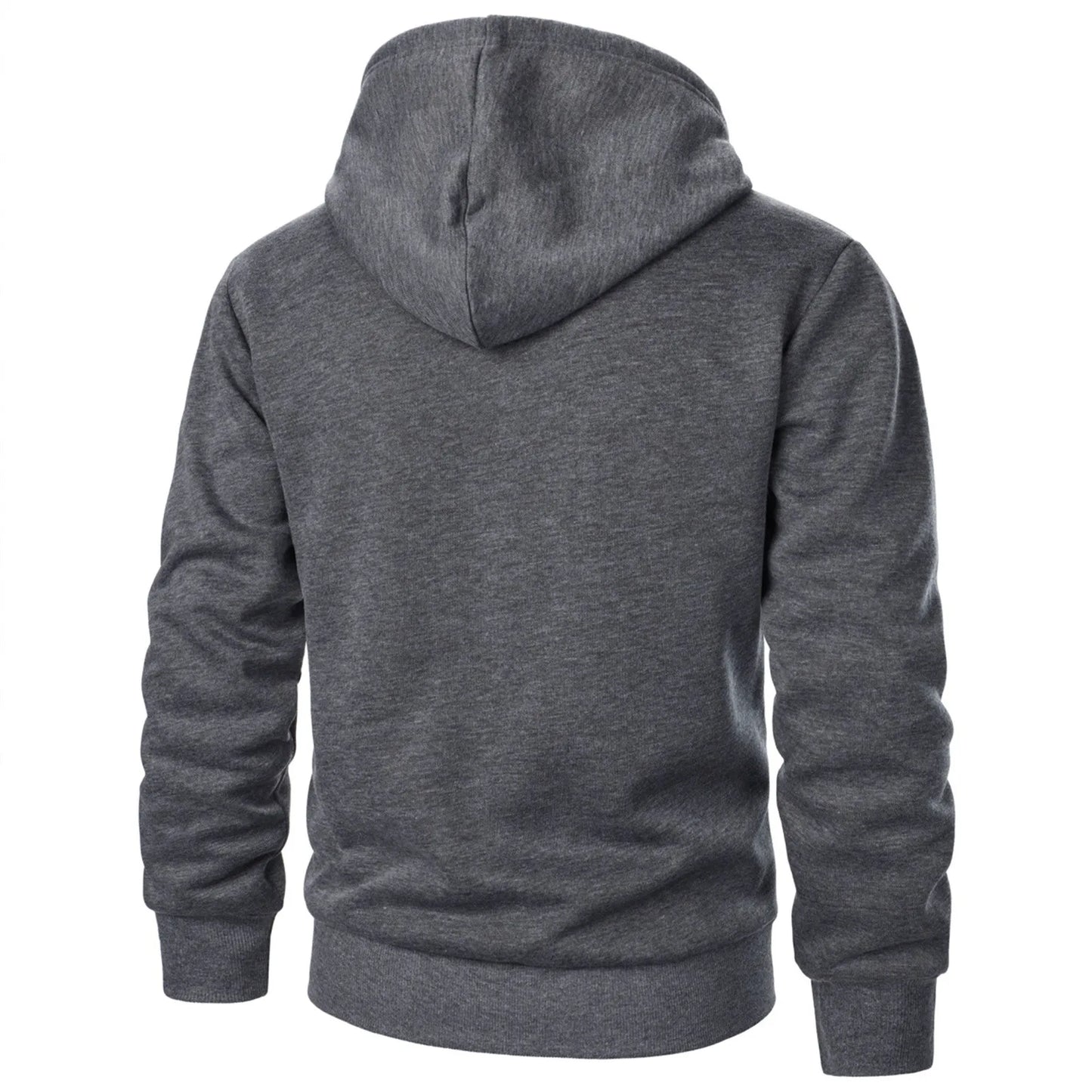 Men's Zipper Hoodie Jackets Lamb Wool Outerwear Coats Loose Casual A-Black / S / United States A-Black / XL / United States