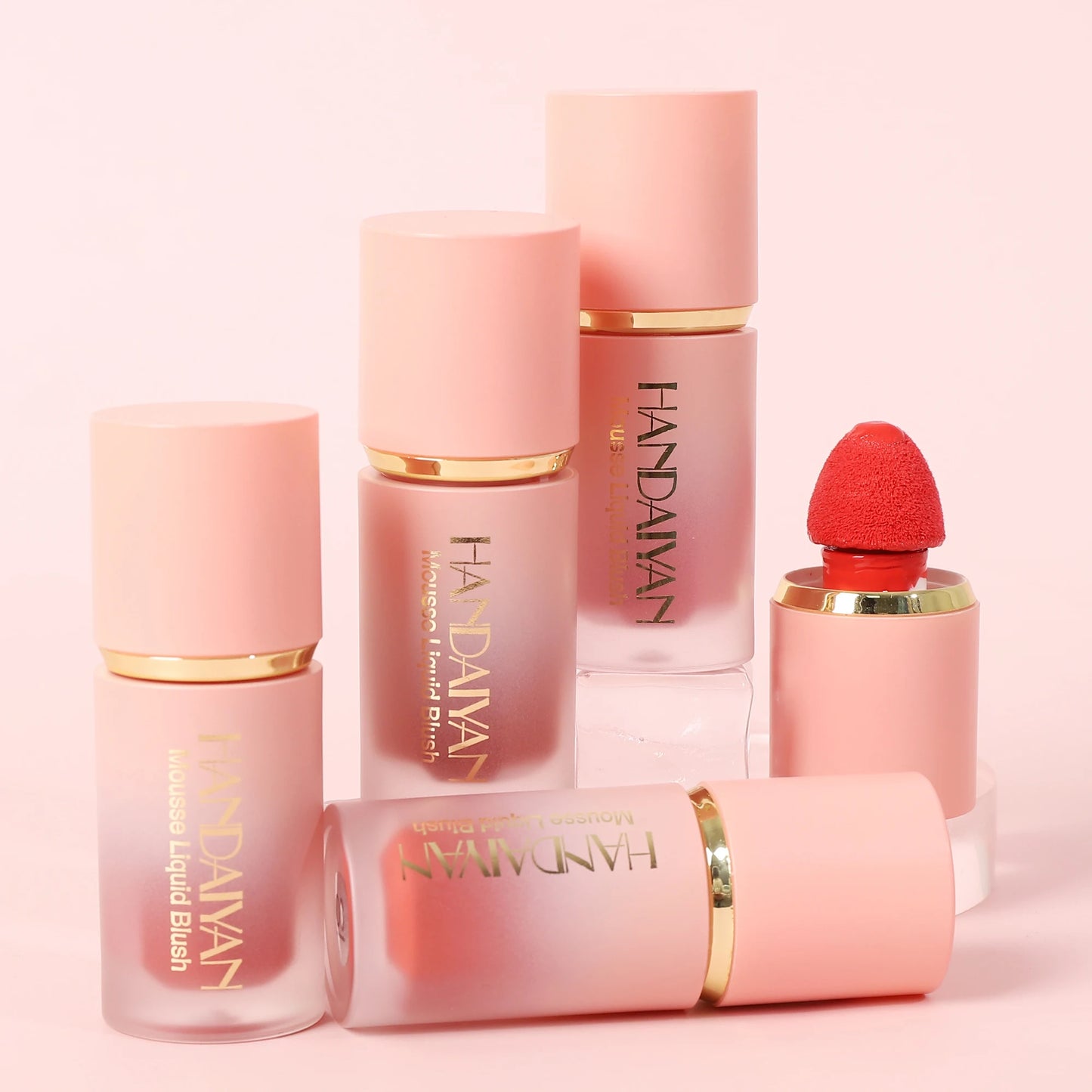 Handaiyan Matte Glitter Face Liquid Blusher Smooth Cheek Blush Highlighter Stick Rouge