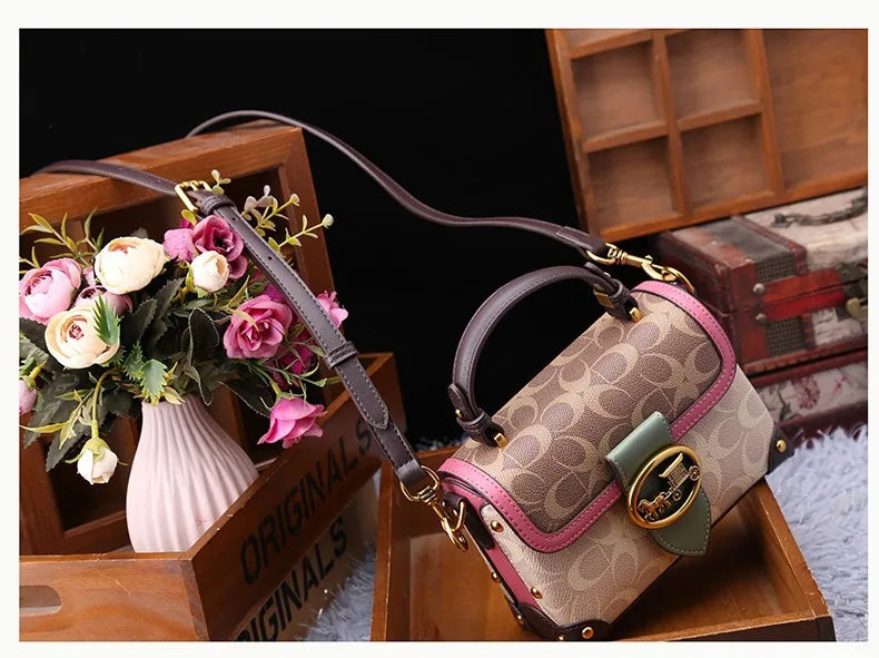 Women Bags Designer Luxury Crossbody Shoulder Purses Handbag Women Clutch Travel Tote Bag coffee black red coffee-black-red-