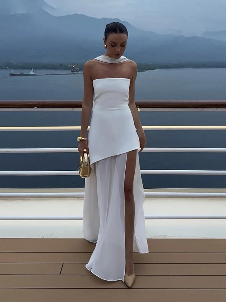 Strapless Dress With Ribbon Female Elegant Sleeveless Mesh Beach Vacation Long Dress Red / S Red / M Red / L Red / S-Red / M-Red / L-Blue / L-Yellow / S-Yellow / M-Yellow / L-Blue / S-Blue / M-Coffee / L-Coffee / M-Coffee / S-Wine Red / L-Wine Red / M-Wine Red / S-Black / L-Black / M-Black / S-White / L-White / M-White / S-
