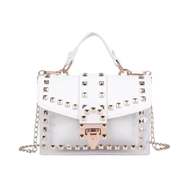 Women Studded Graffiti Crossbody Bags Fashion Shoulder Bag For Ladies High Quality