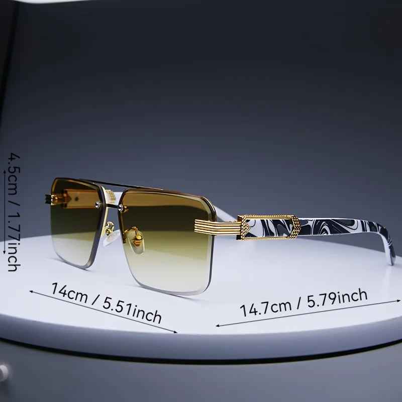 Populare Frameless Sun Glasses Male Female Classic Small Square Summer Traveling Shades