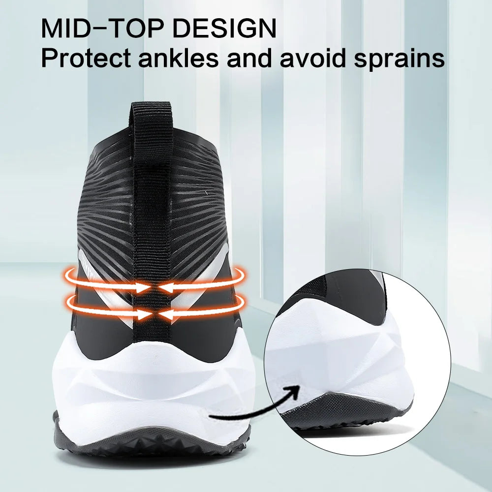 Kids Basketball Sneakers Durable Non-Slip Running Shoes