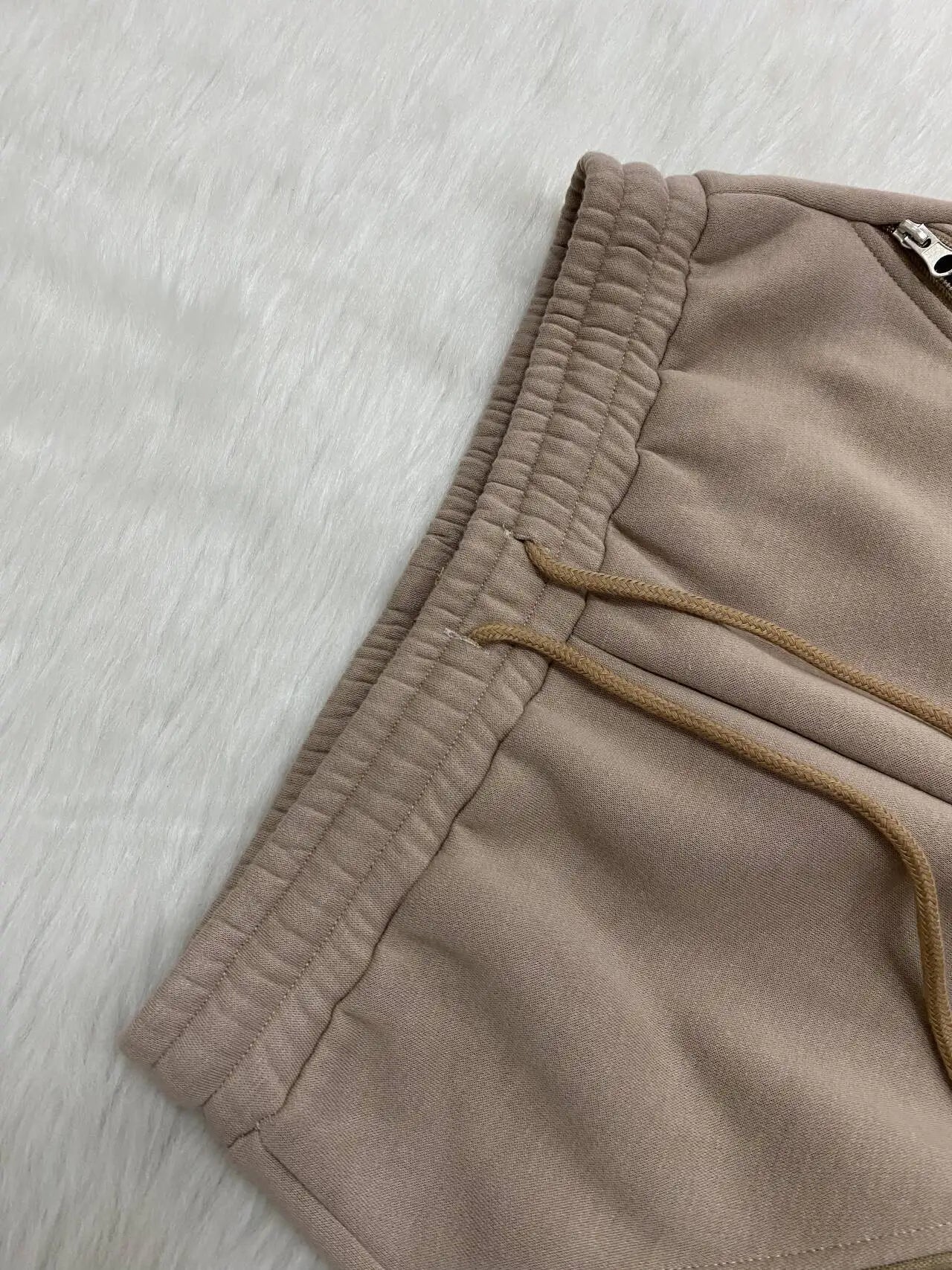 Basic Zipper Adjust Hole Women Wide Leg Loose Joggers Pants Fall Winter Active Loose Sporty Sweatpants