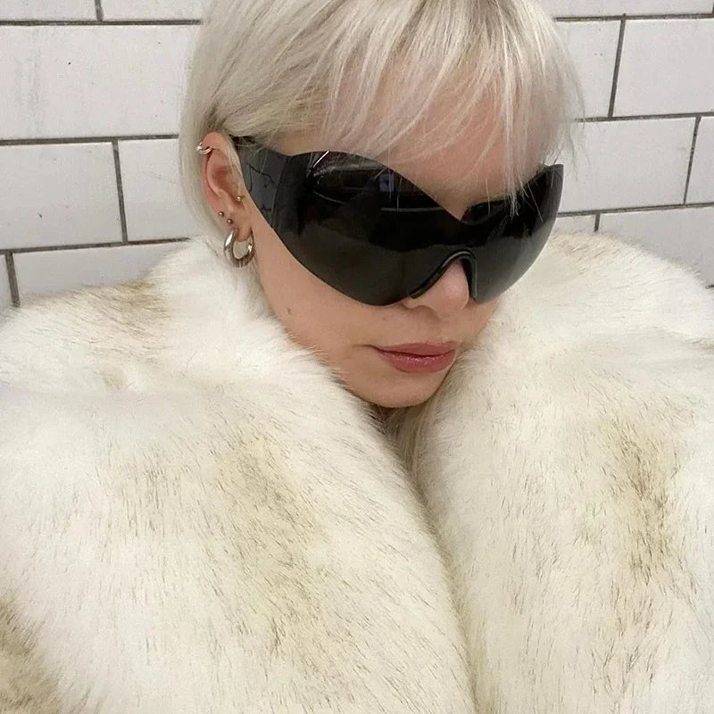 Winter Fur Coat Women Short Lazy Wind Fox Fur Jacket Cropped Fluffy