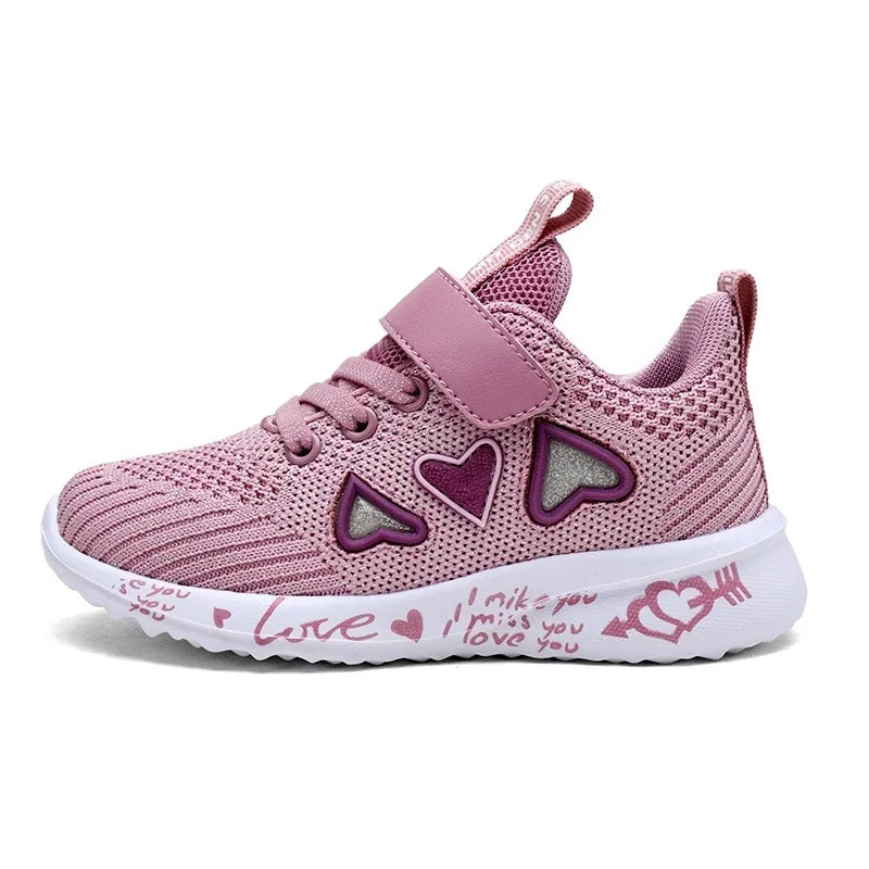 Girls Casual Light Mesh Sneakers Kids Summer Cute Sport Cartoon Female Footwear