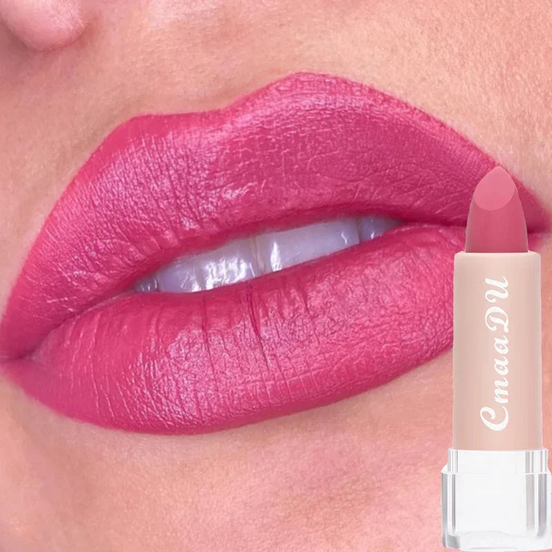 1PC Matte Nude Lipstick Waterproof Long Lasting Non-stick Red Pink Velvet Lipsticks Women Makeup Cosmetic 15 Colors 13 14
