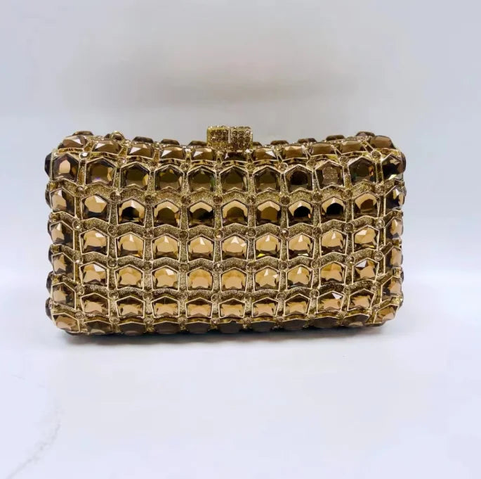 XIYUAN Big Stones Evening Purse Bags Rhinestone Wedding Gems Clutch Bag Bridal Clutches Women Diamonds