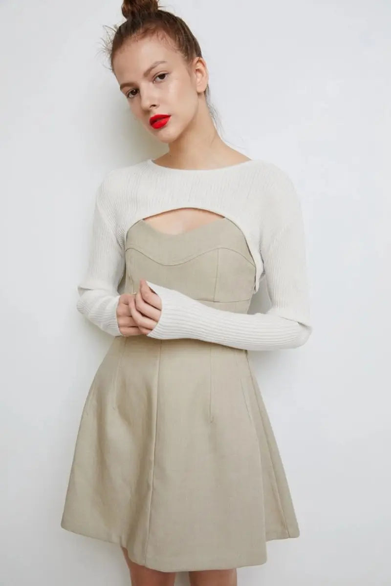 Women Long Sleeve Crop Top Y2k Aesthetic Clothes O-neck