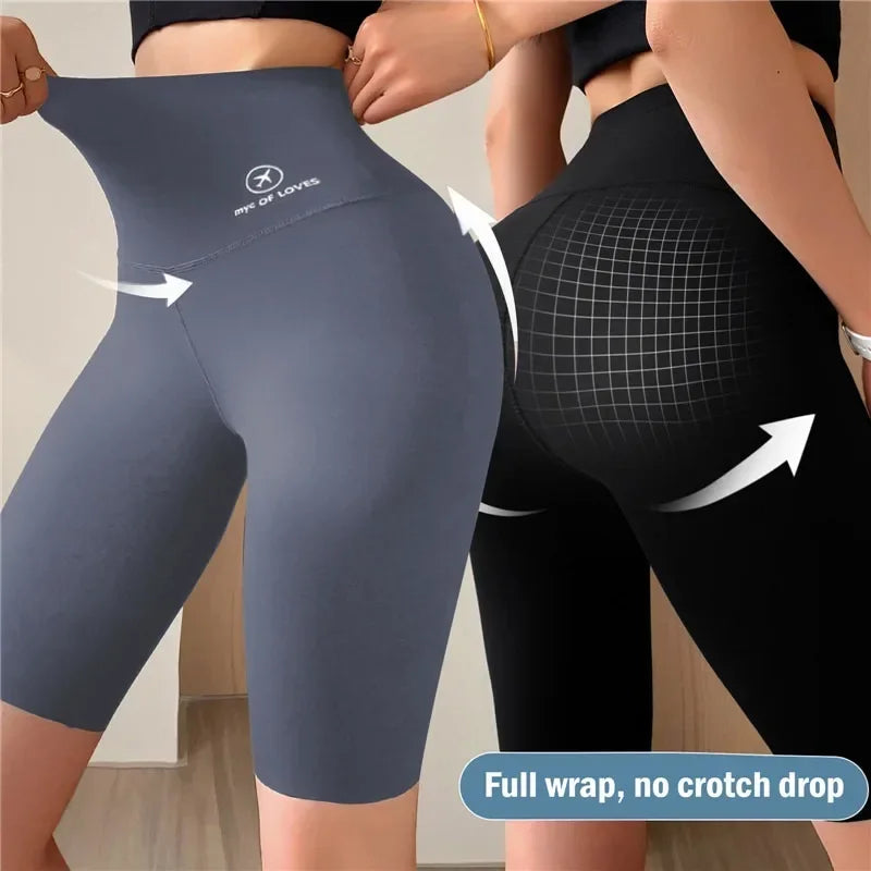 Seamless Women Sports Shorts High Waist Fitness Jogging Body Shaping Boxers Push Up Scrunch Butt Biker Slim Underwear