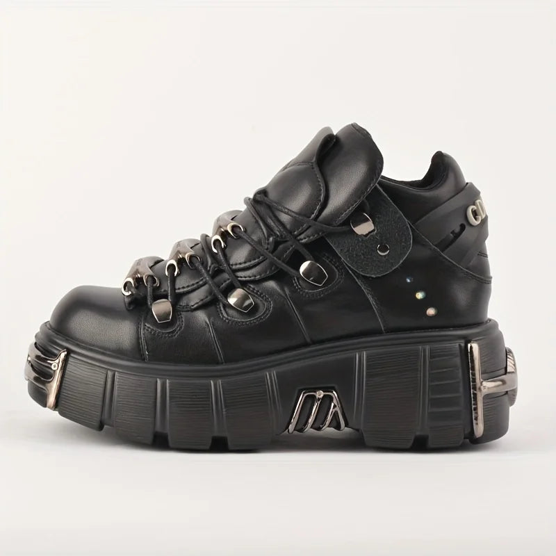 Thick Bottom Platform Rock Metal Decoration Casual Trainers Punk Style Gothic Sport Shoes