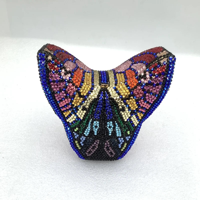 Women Butterfly Gems Evening Minaudiere Clutch Bags Women Crystals Purses and Handbags Bridal Wedding Purse Luxury Clutch Bag