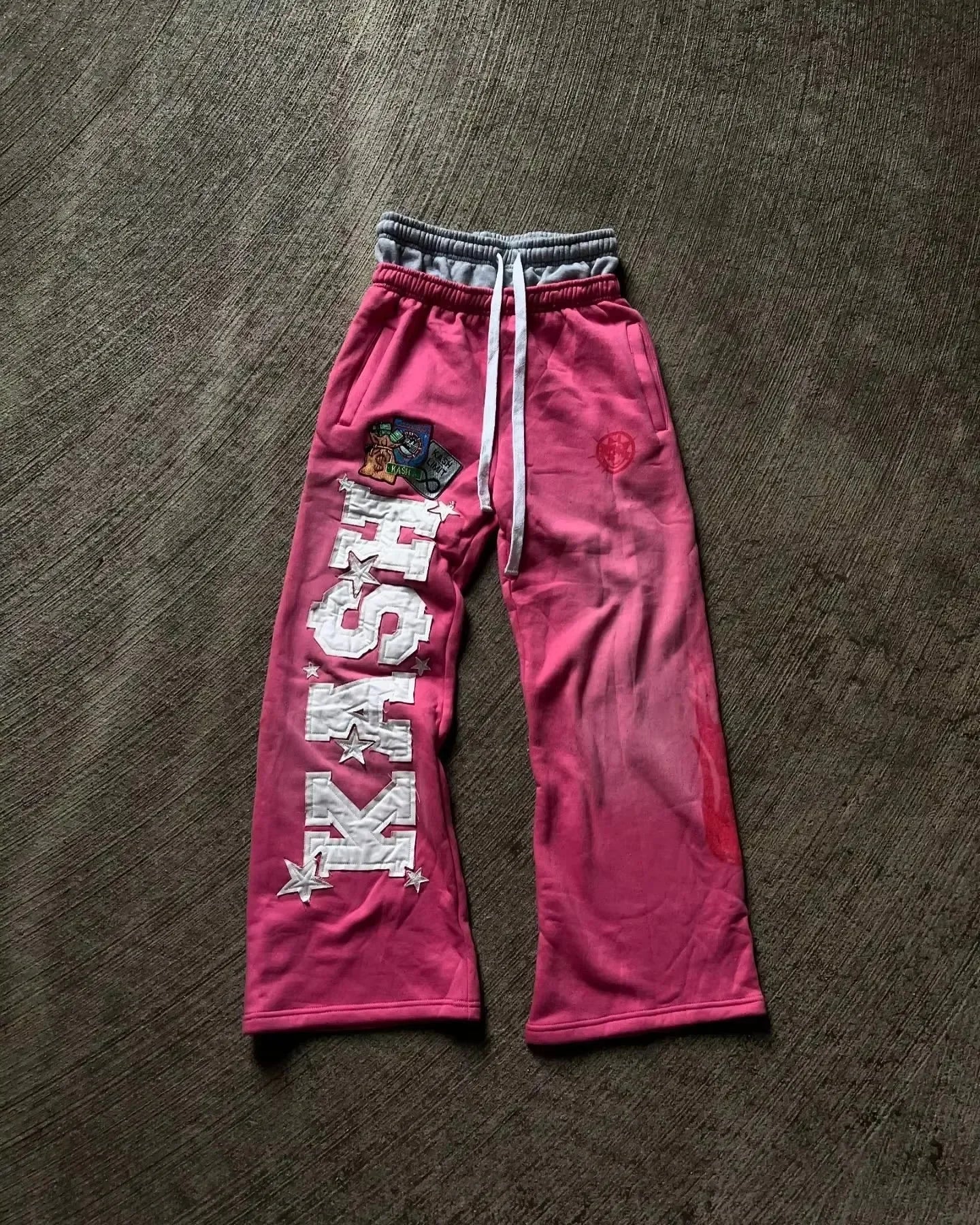 Retro Animal Print Sweatpants Y2K Clothe Hip Hop Retro Graphic Baggy Sweatpants Elastic Waist Casual Trouser