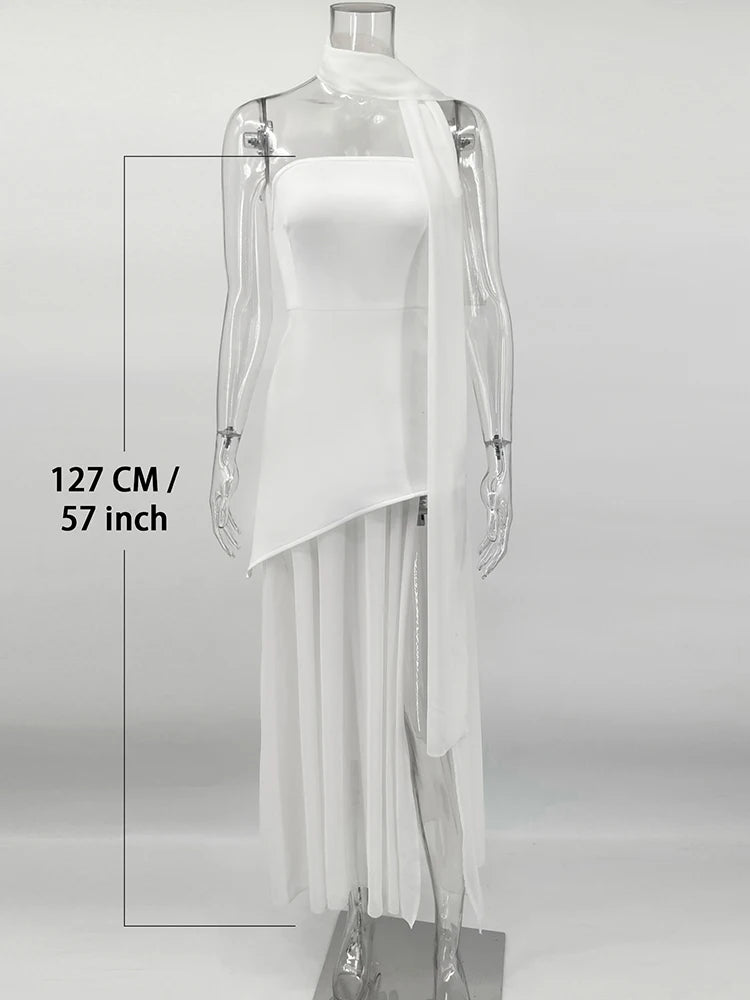 Strapless Dress With Ribbon Female Elegant Sleeveless Mesh Beach Vacation Long Dress Red / S Red / M Red / L Red / S-Red / M-Red / L-Blue / L-Yellow / S-Yellow / M-Yellow / L-Blue / S-Blue / M-Coffee / L-Coffee / M-Coffee / S-Wine Red / L-Wine Red / M-Wine Red / S-Black / L-Black / M-Black / S-White / L-White / M-White / S-
