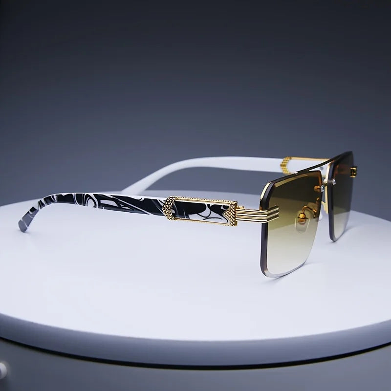 Populare Frameless Sun Glasses Male Female Classic Small Square Summer Traveling Shades